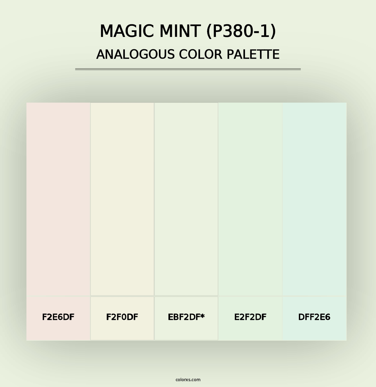 Magic Mint (P380-1) - Analogous Color Palette