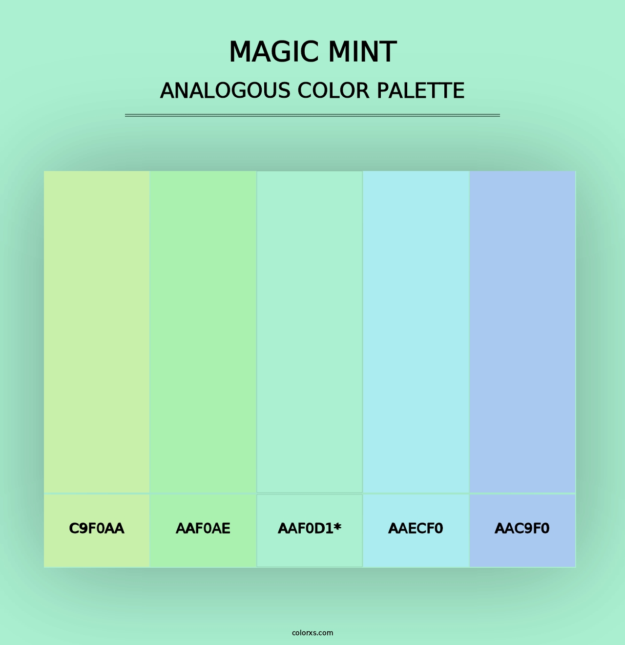 Magic Mint - Analogous Color Palette