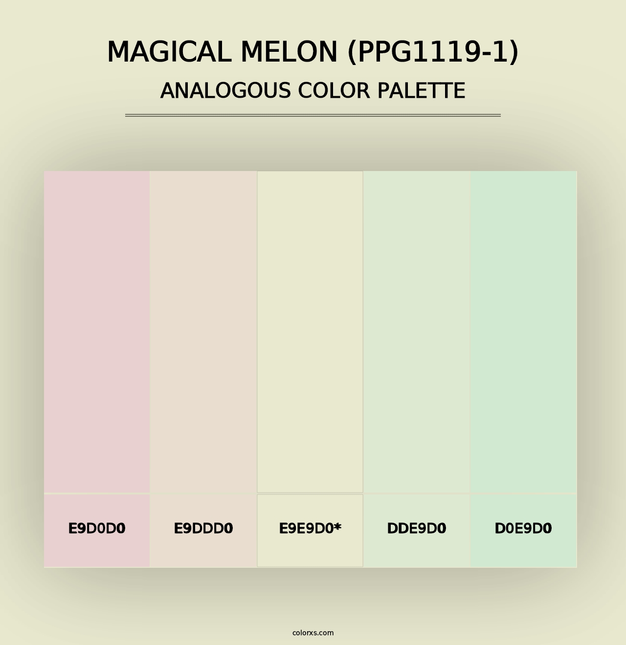 Magical Melon (PPG1119-1) - Analogous Color Palette