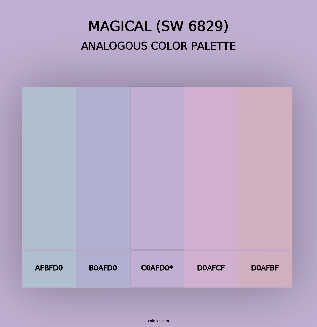 Magical (SW 6829) - Analogous Color Palette