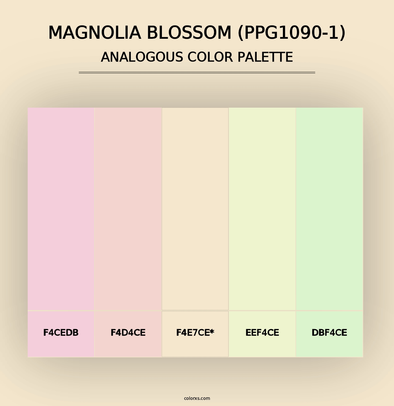 Magnolia Blossom (PPG1090-1) - Analogous Color Palette