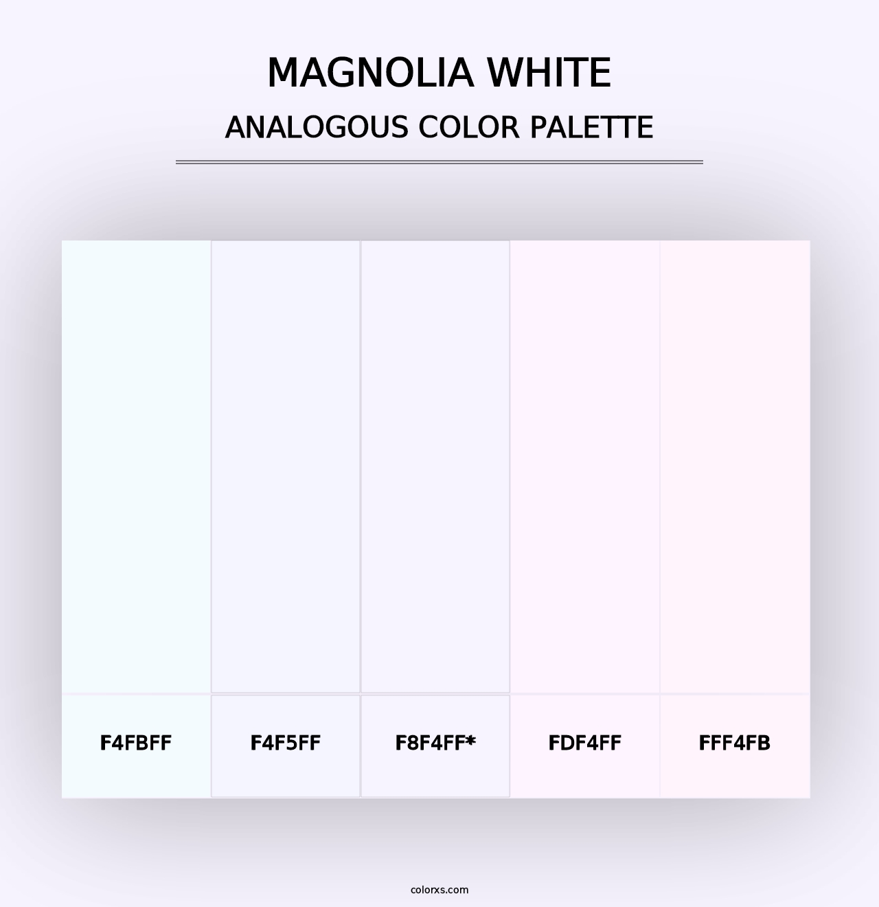 Magnolia White - Analogous Color Palette