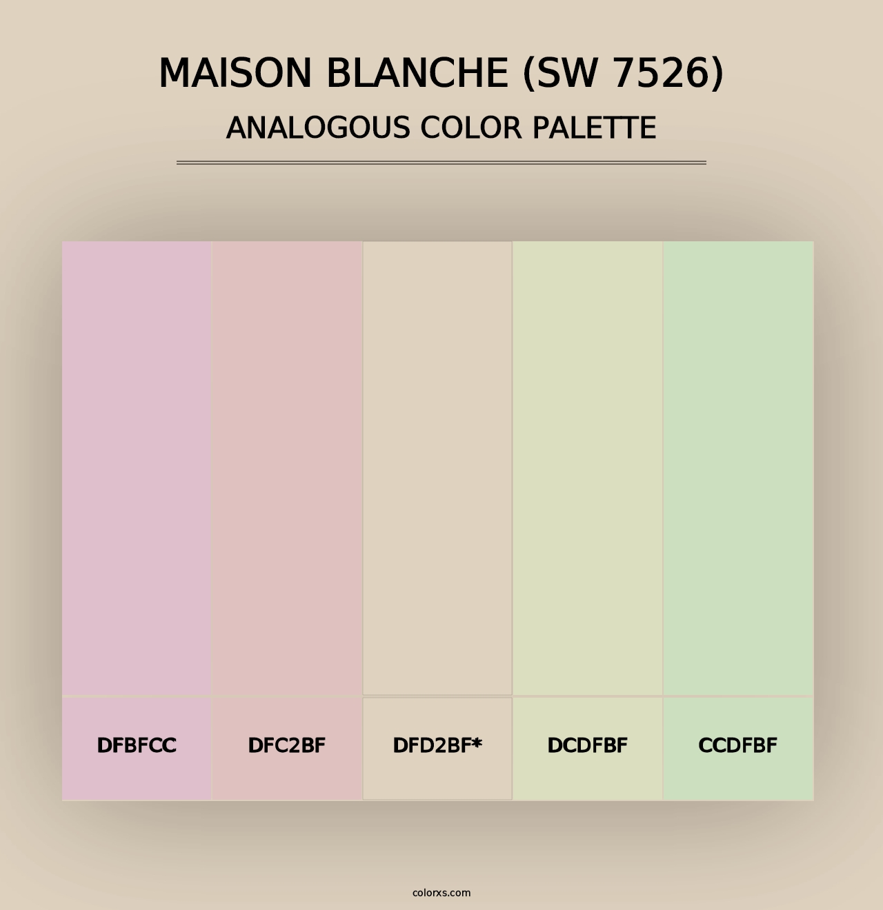 Maison Blanche (SW 7526) - Analogous Color Palette