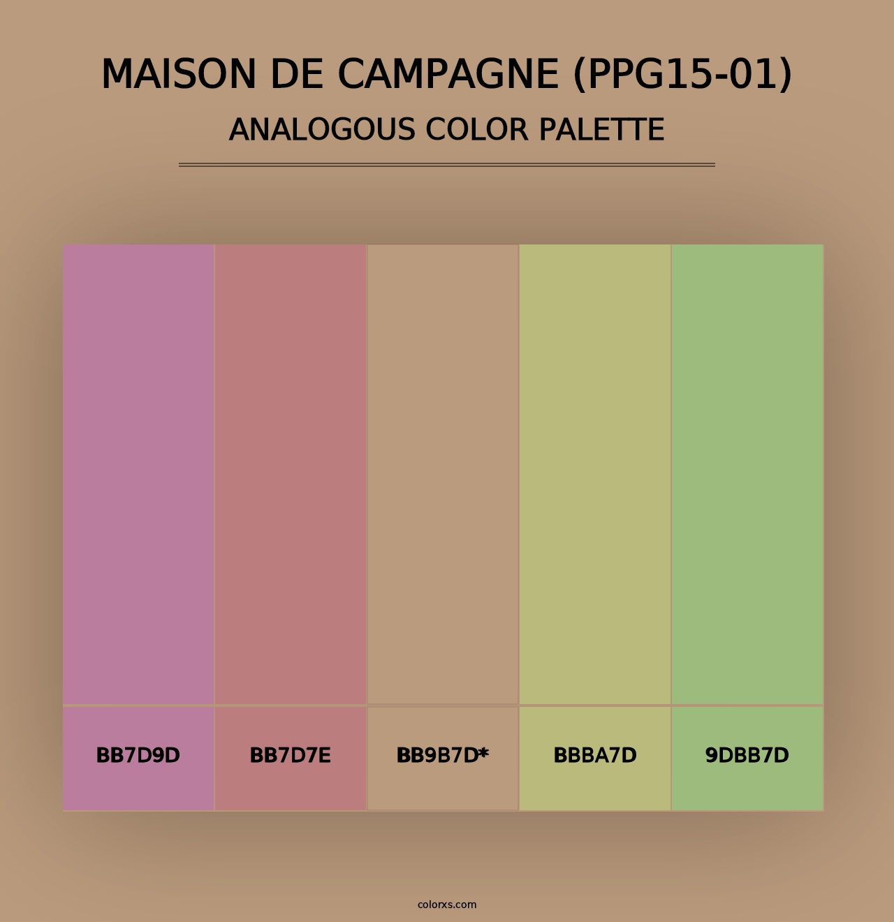 Maison De Campagne (PPG15-01) - Analogous Color Palette