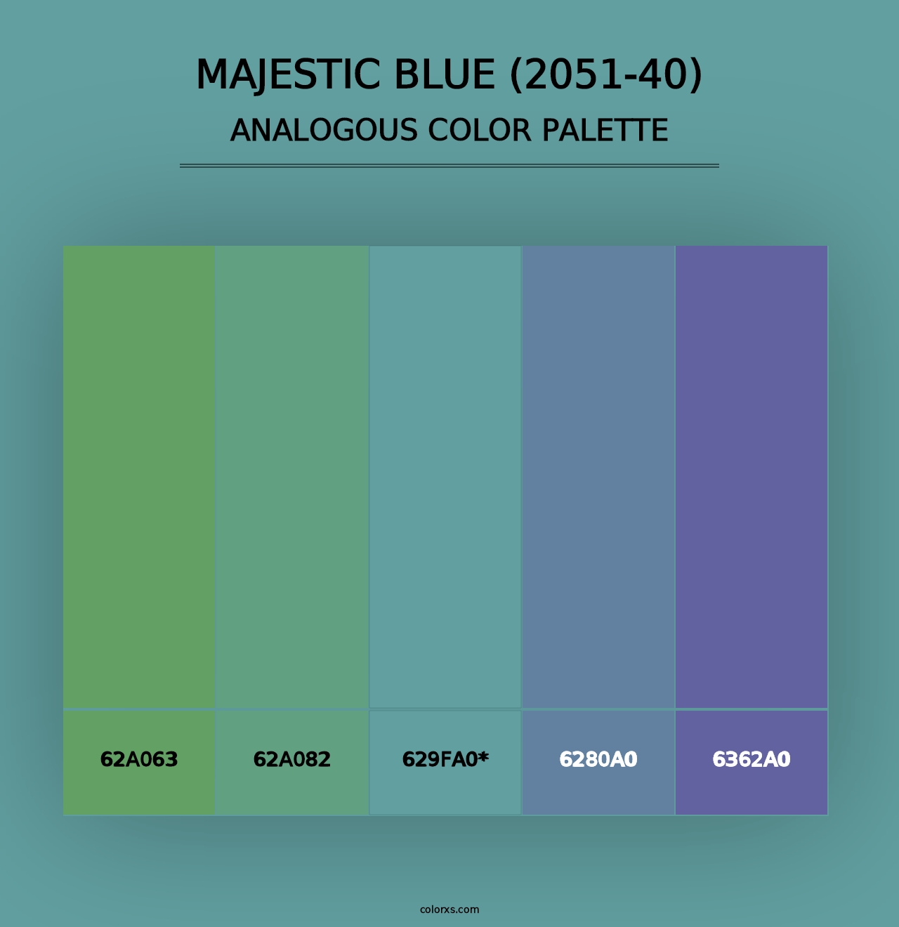 Majestic Blue (2051-40) - Analogous Color Palette