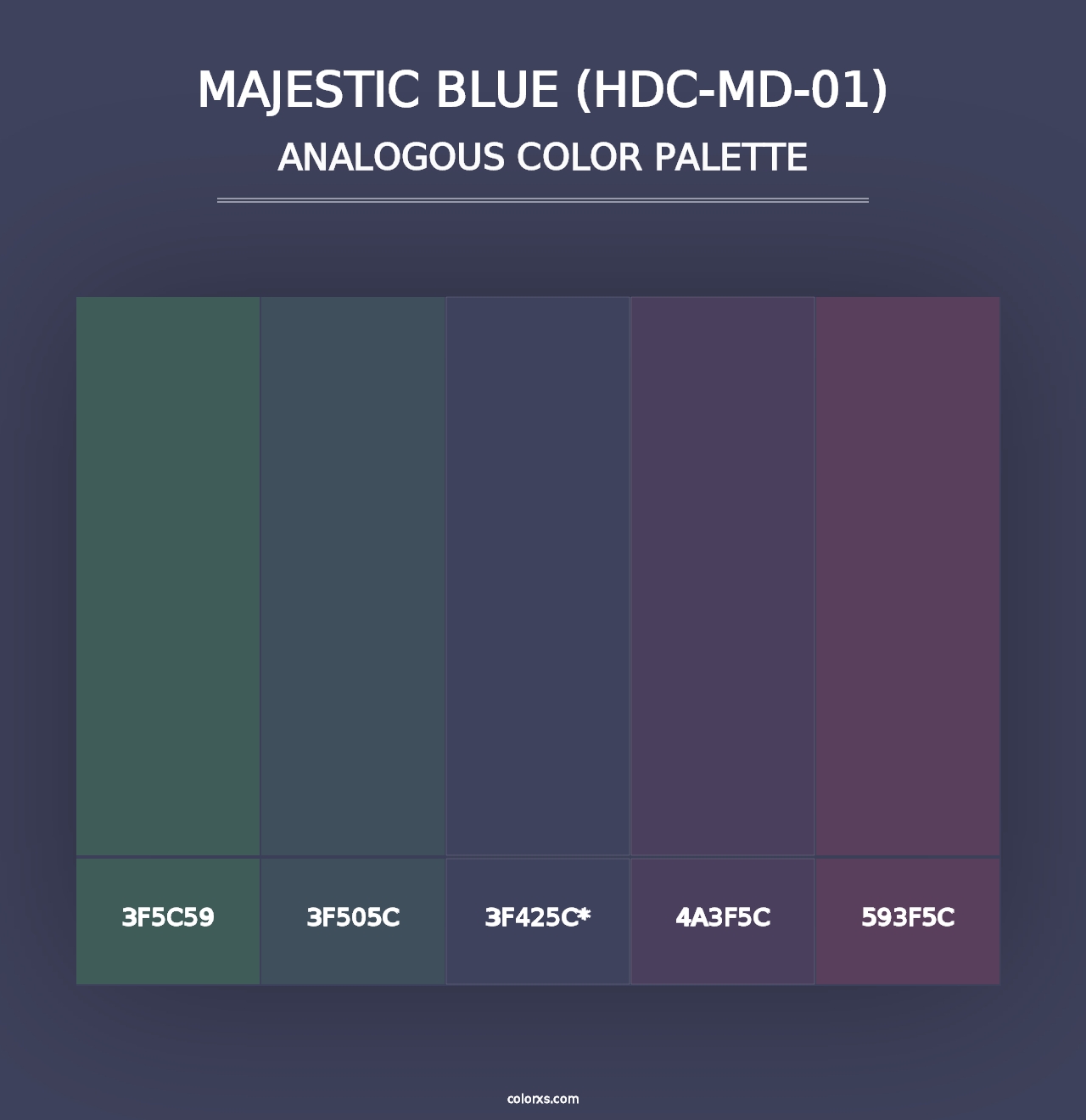 Majestic Blue (HDC-MD-01) - Analogous Color Palette