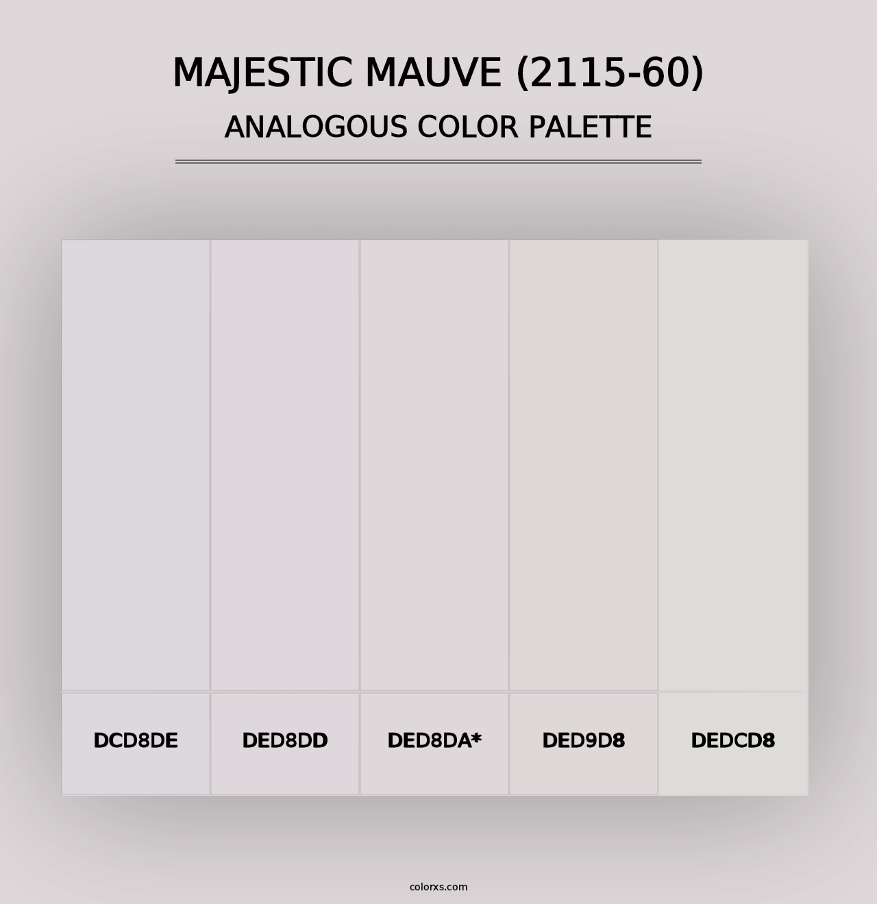 Majestic Mauve (2115-60) - Analogous Color Palette