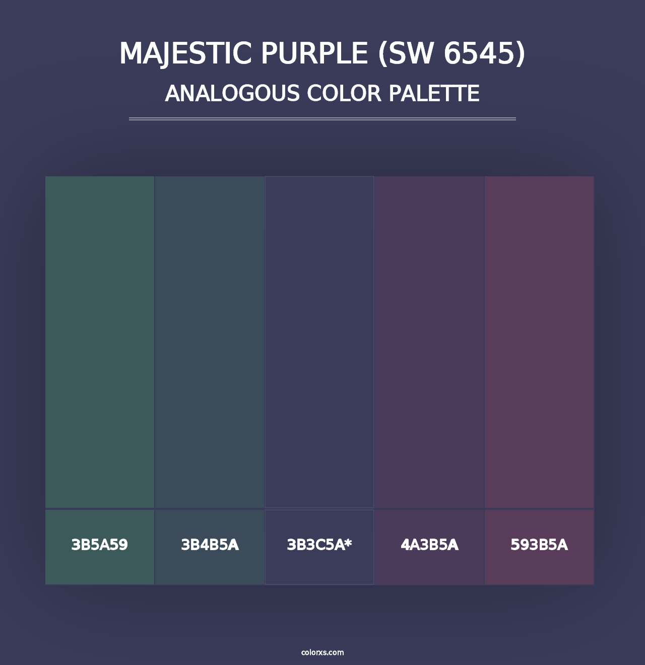 Majestic Purple (SW 6545) - Analogous Color Palette