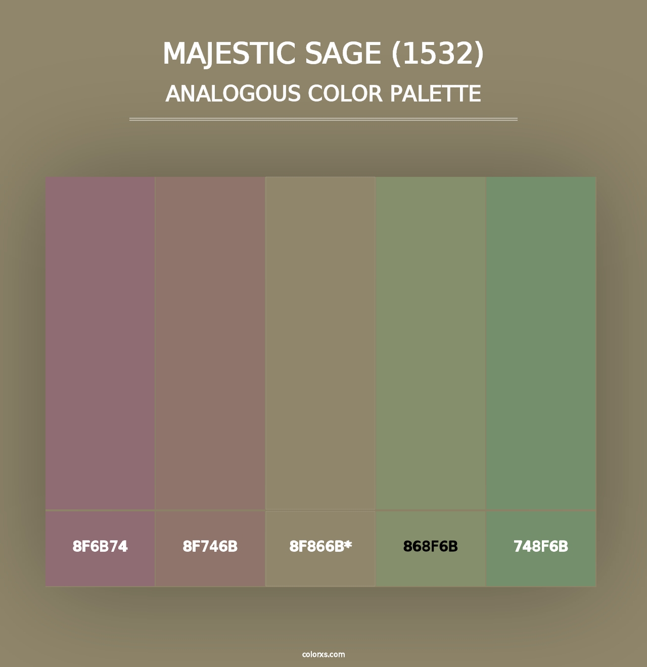 Majestic Sage (1532) - Analogous Color Palette