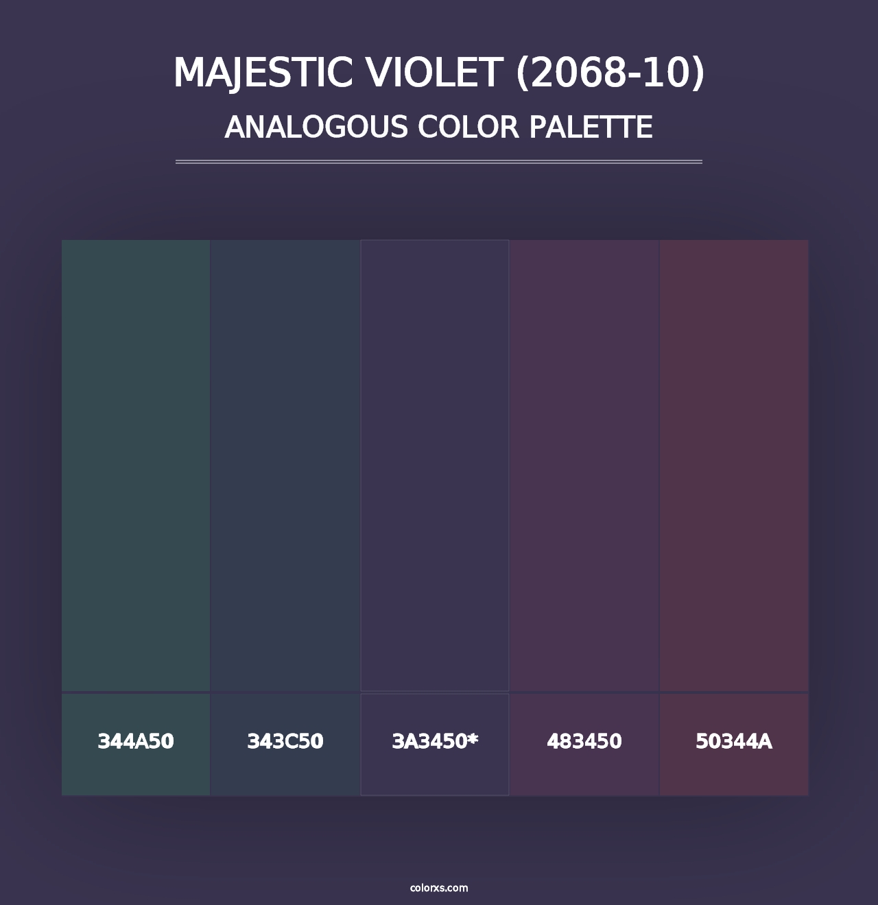 Majestic Violet (2068-10) - Analogous Color Palette