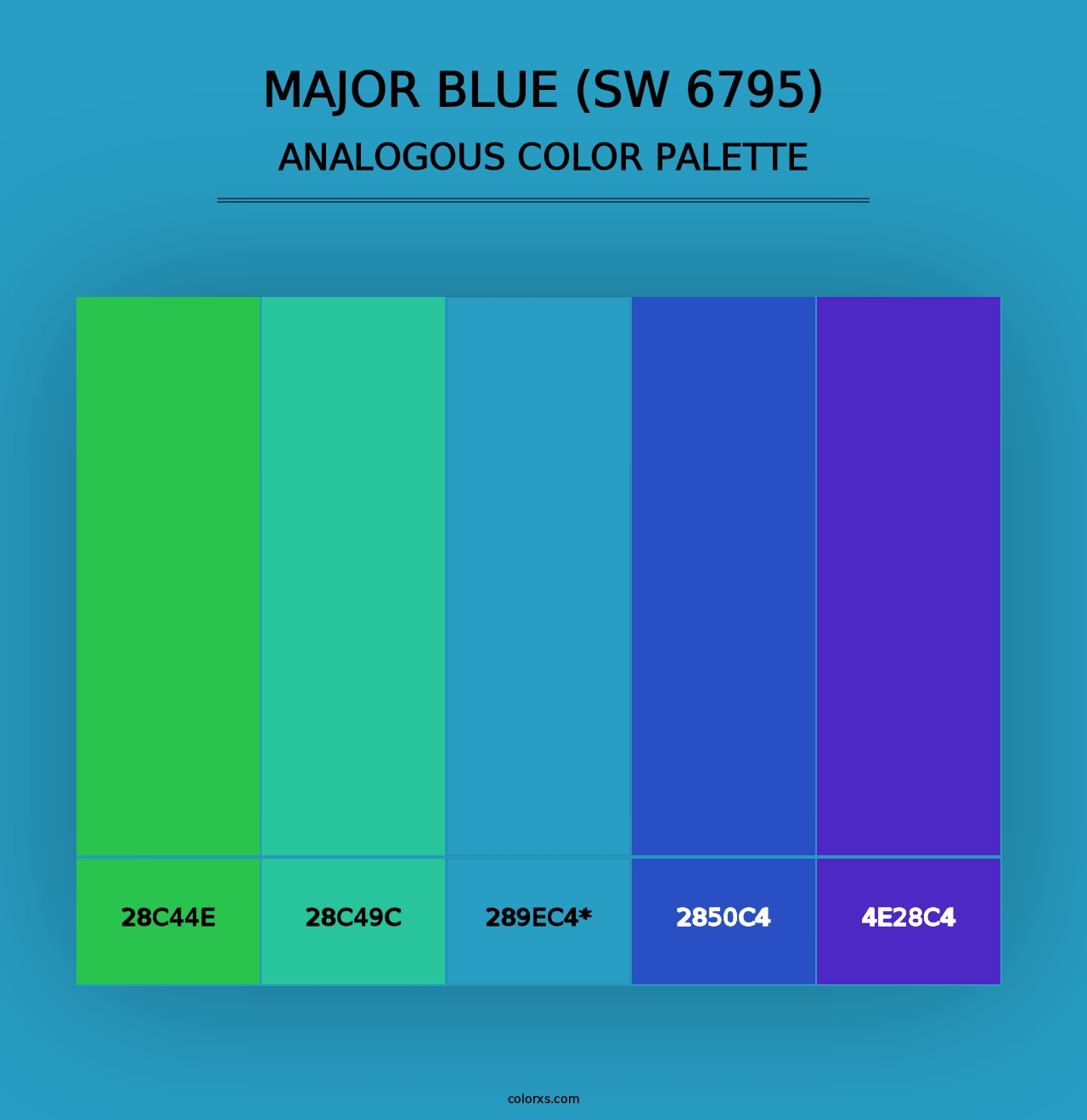 Major Blue (SW 6795) - Analogous Color Palette