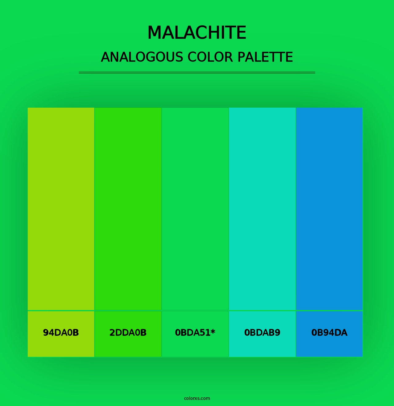 Malachite - Analogous Color Palette