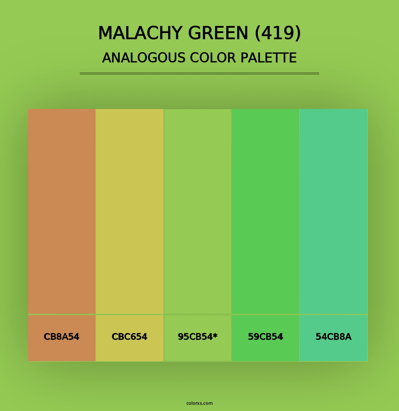 Malachy Green (419) - Analogous Color Palette