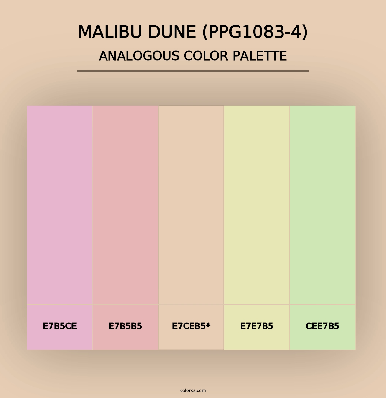 Malibu Dune (PPG1083-4) - Analogous Color Palette