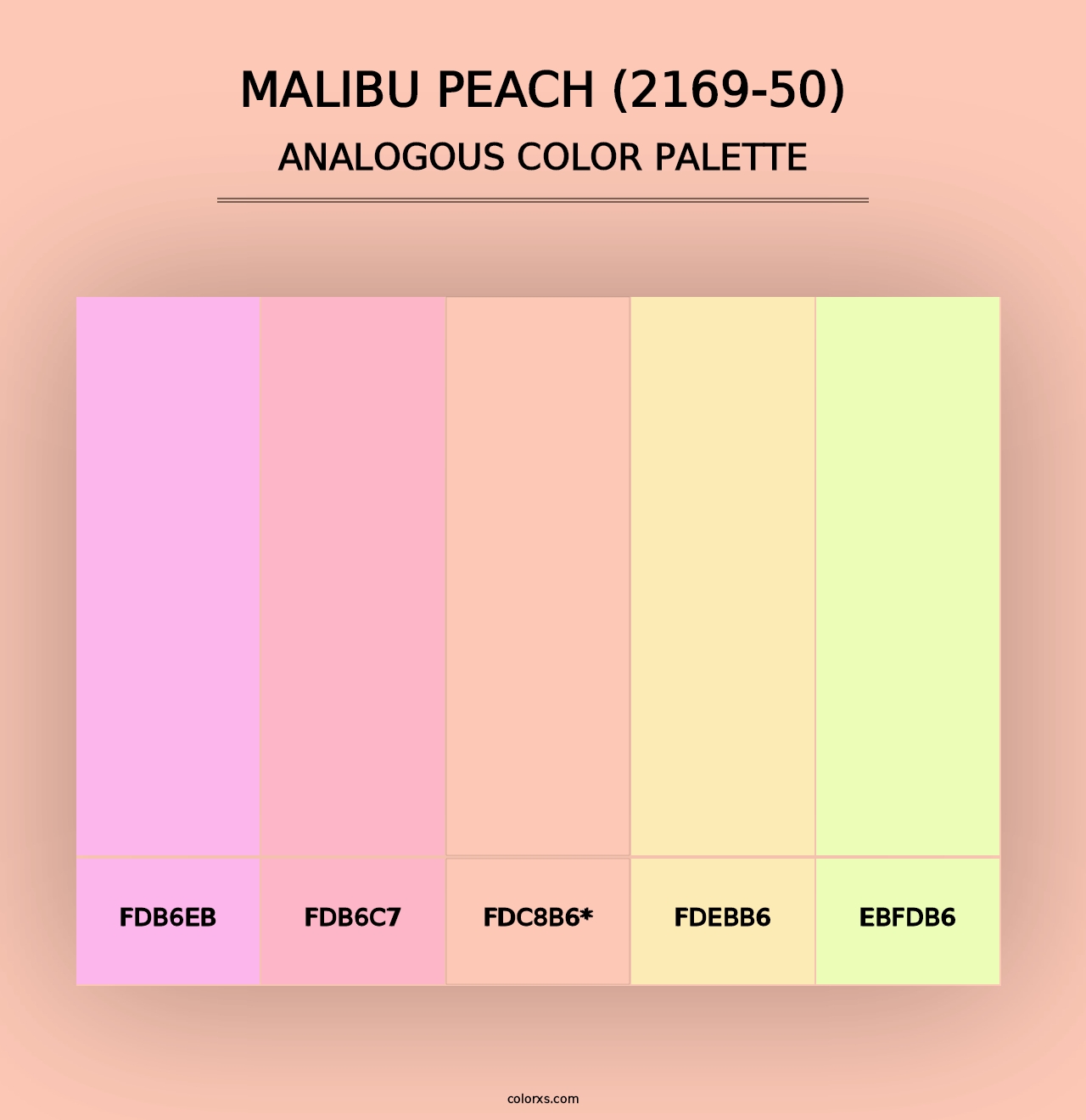 Malibu Peach (2169-50) - Analogous Color Palette