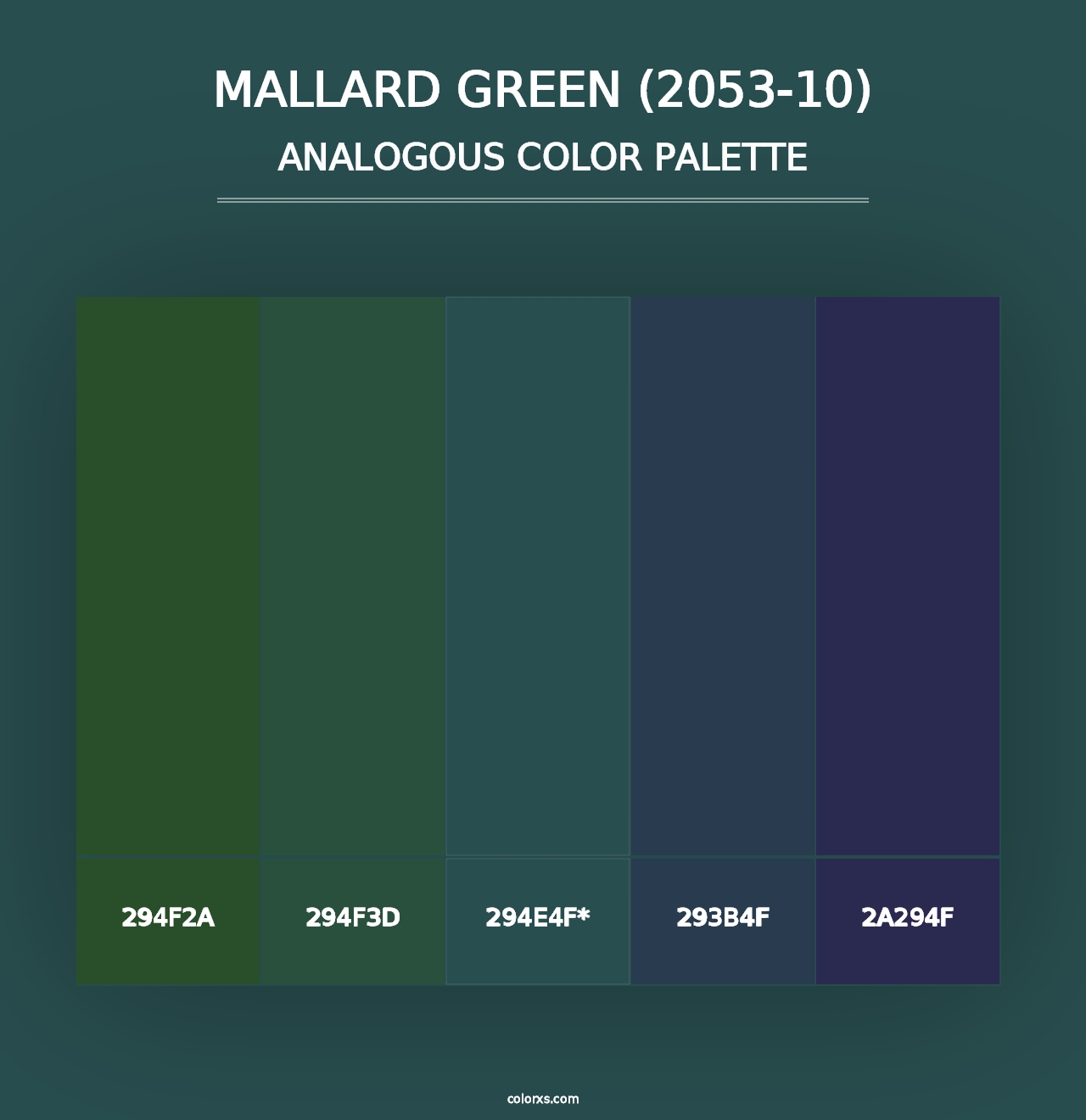 Mallard Green (2053-10) - Analogous Color Palette