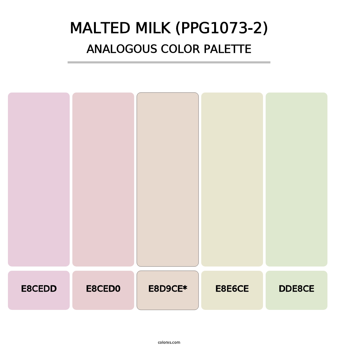 Malted Milk (PPG1073-2) - Analogous Color Palette