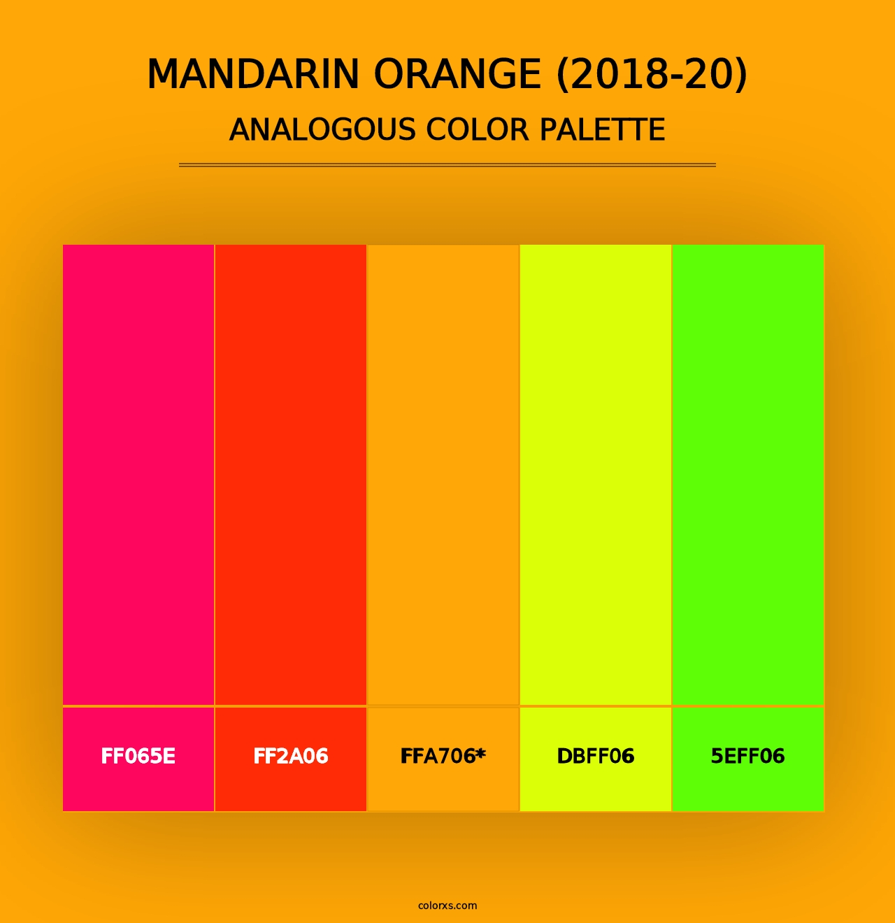 Mandarin Orange (2018-20) - Analogous Color Palette