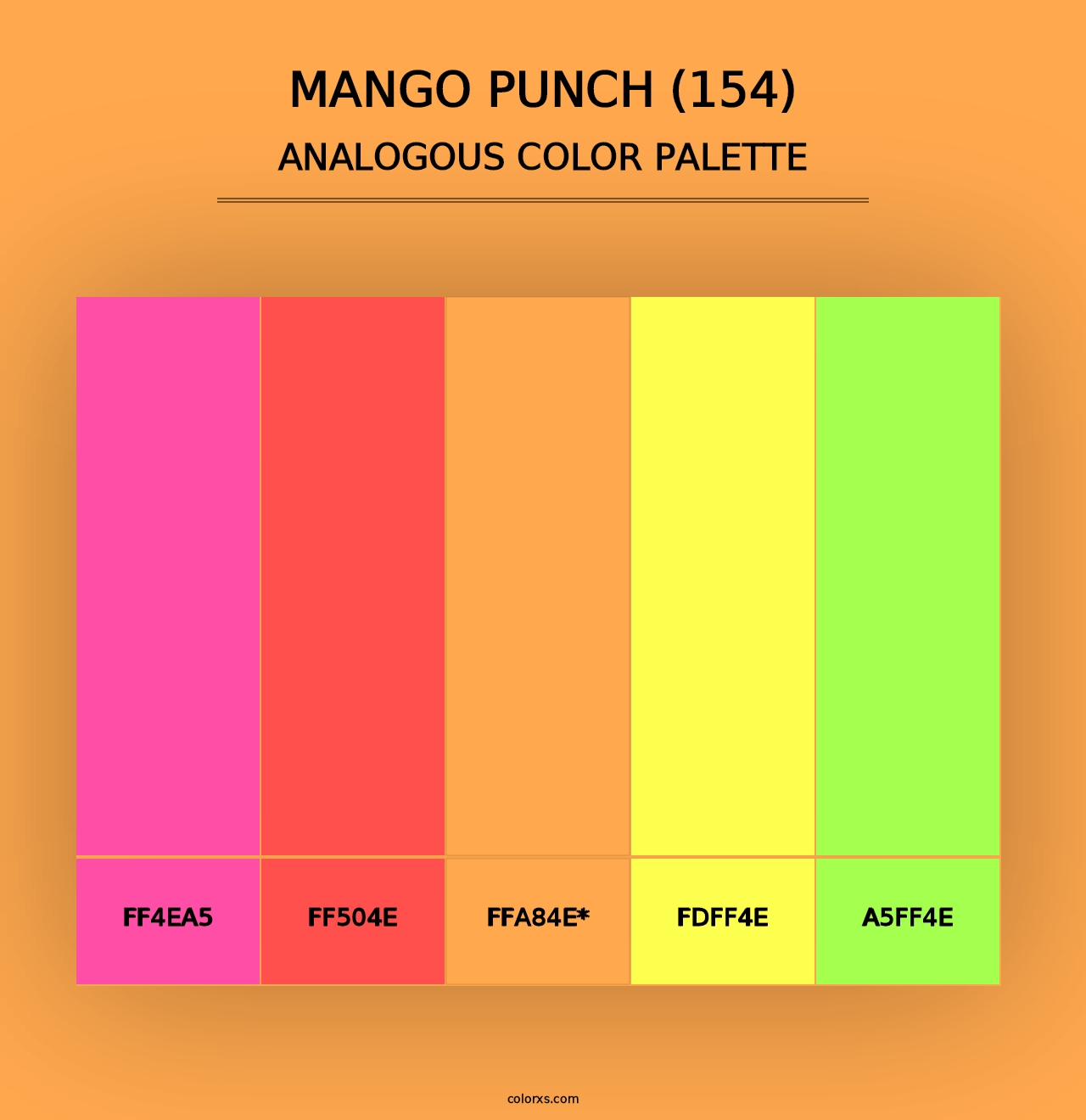 Mango Punch (154) - Analogous Color Palette