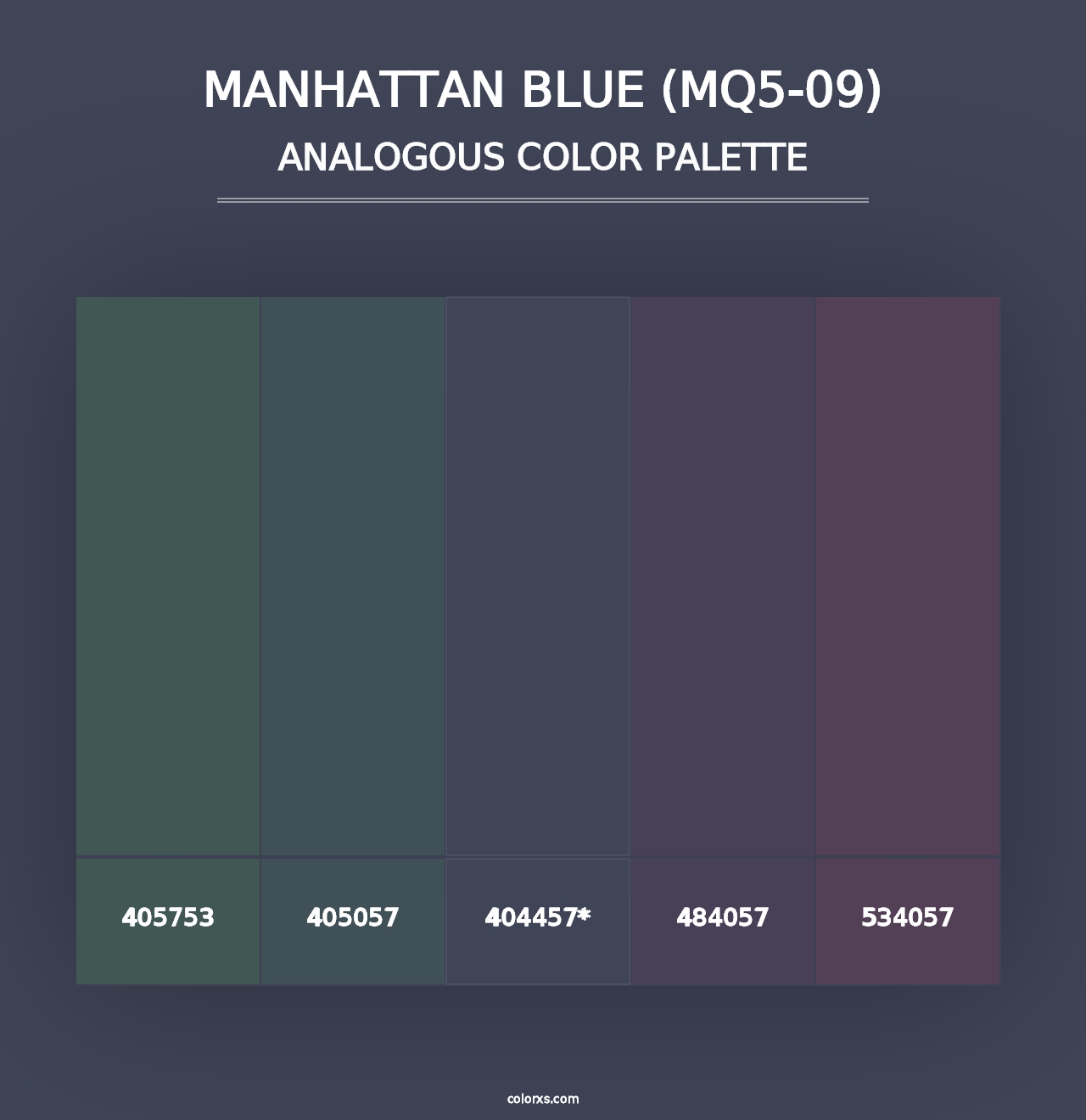 Manhattan Blue (MQ5-09) - Analogous Color Palette