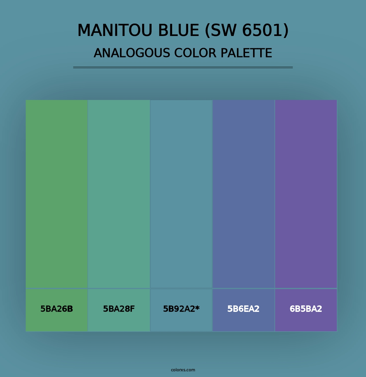 Manitou Blue (SW 6501) - Analogous Color Palette