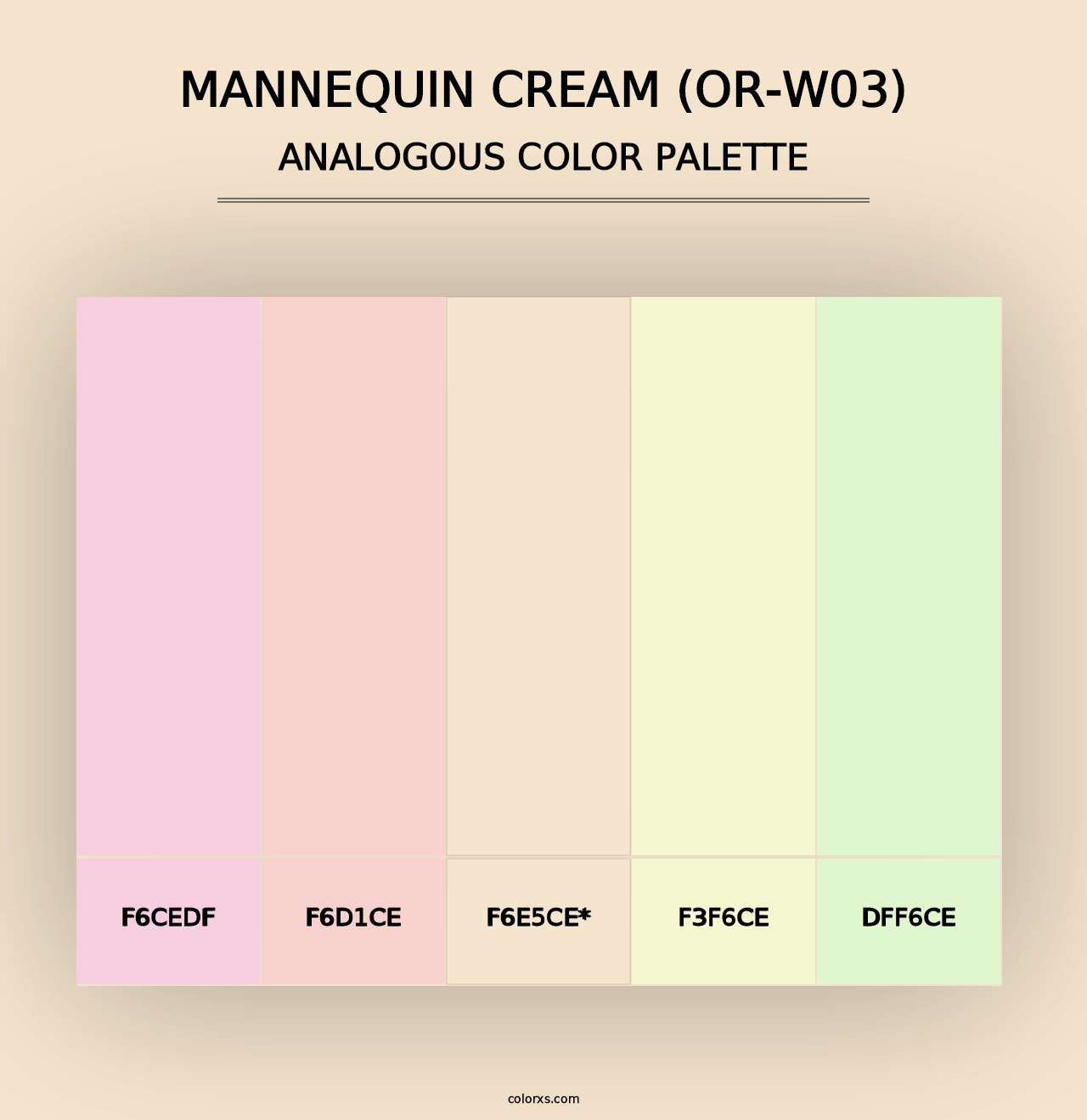 Mannequin Cream (OR-W03) - Analogous Color Palette