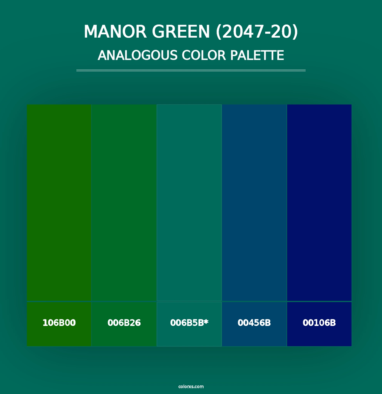 Manor Green (2047-20) - Analogous Color Palette