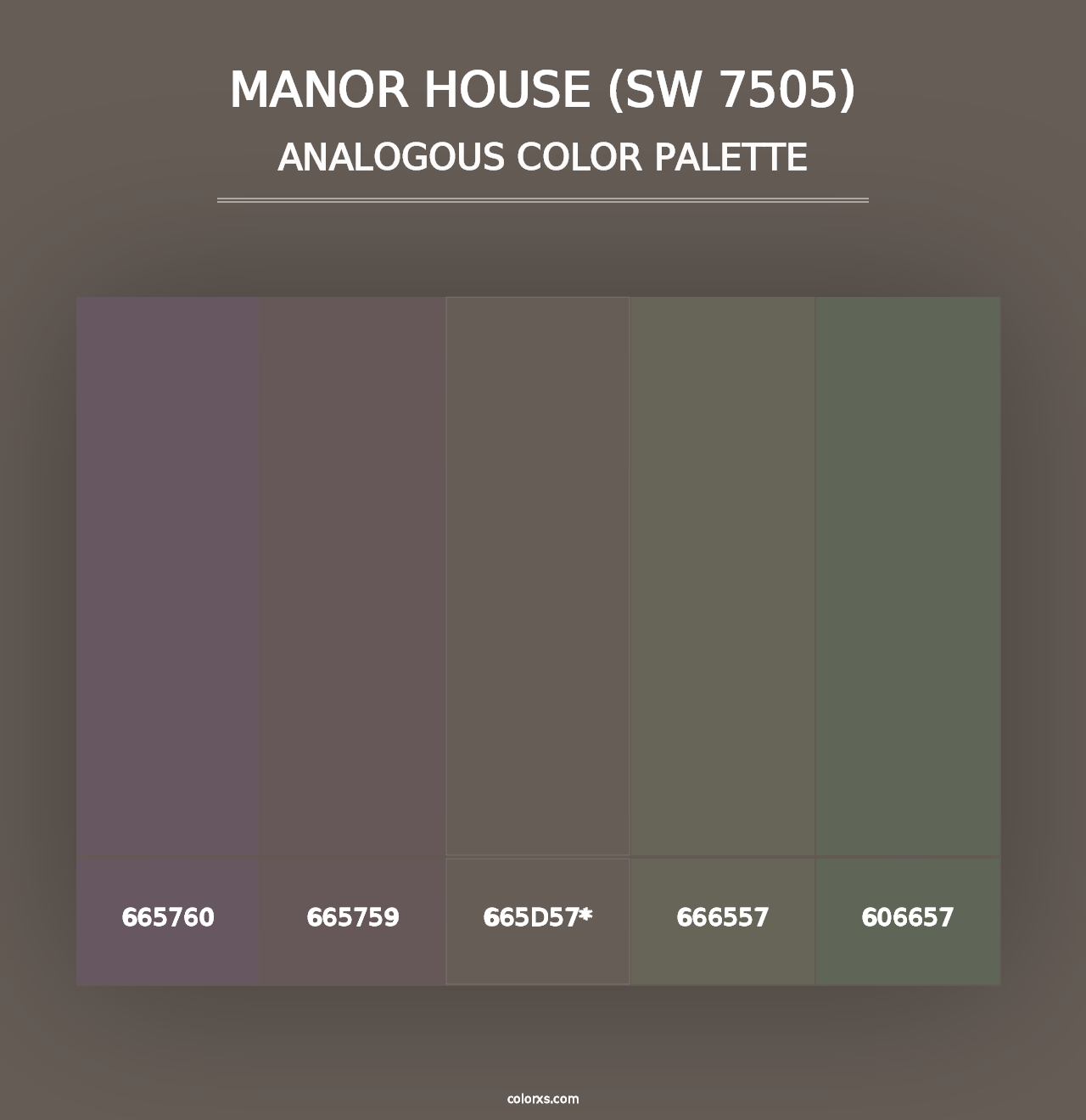 Manor House (SW 7505) - Analogous Color Palette