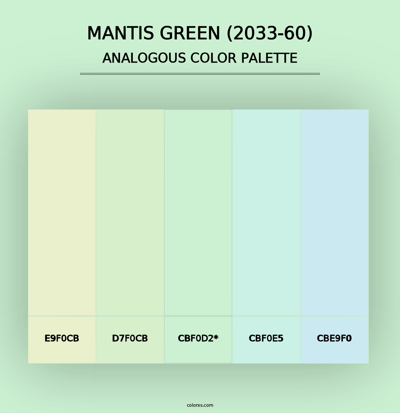 Mantis Green (2033-60) - Analogous Color Palette