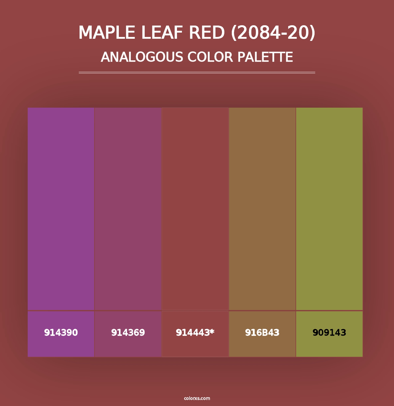 Maple Leaf Red (2084-20) - Analogous Color Palette