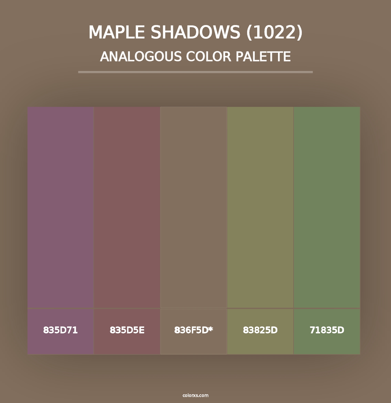 Maple Shadows (1022) - Analogous Color Palette