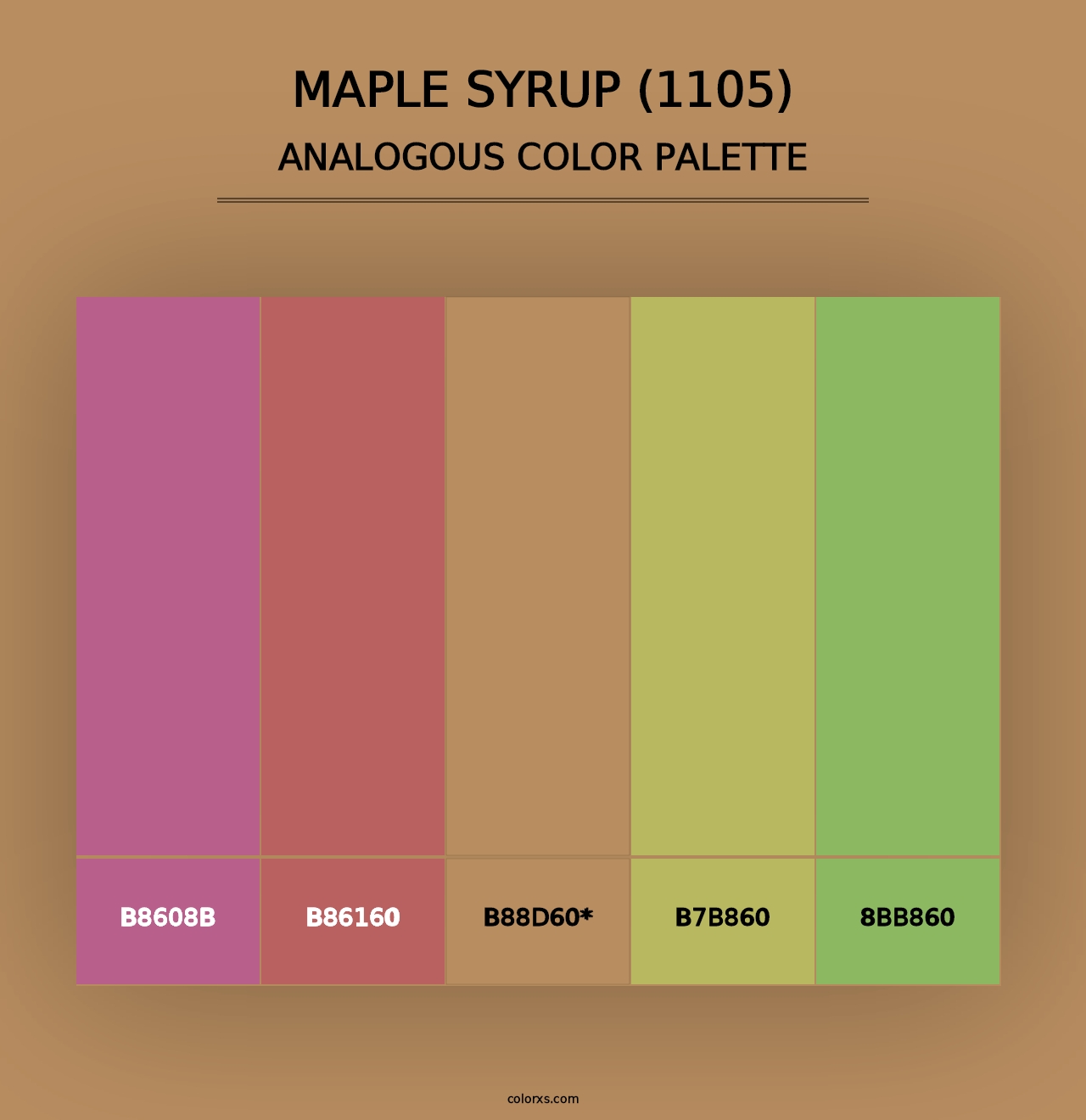 Maple Syrup (1105) - Analogous Color Palette