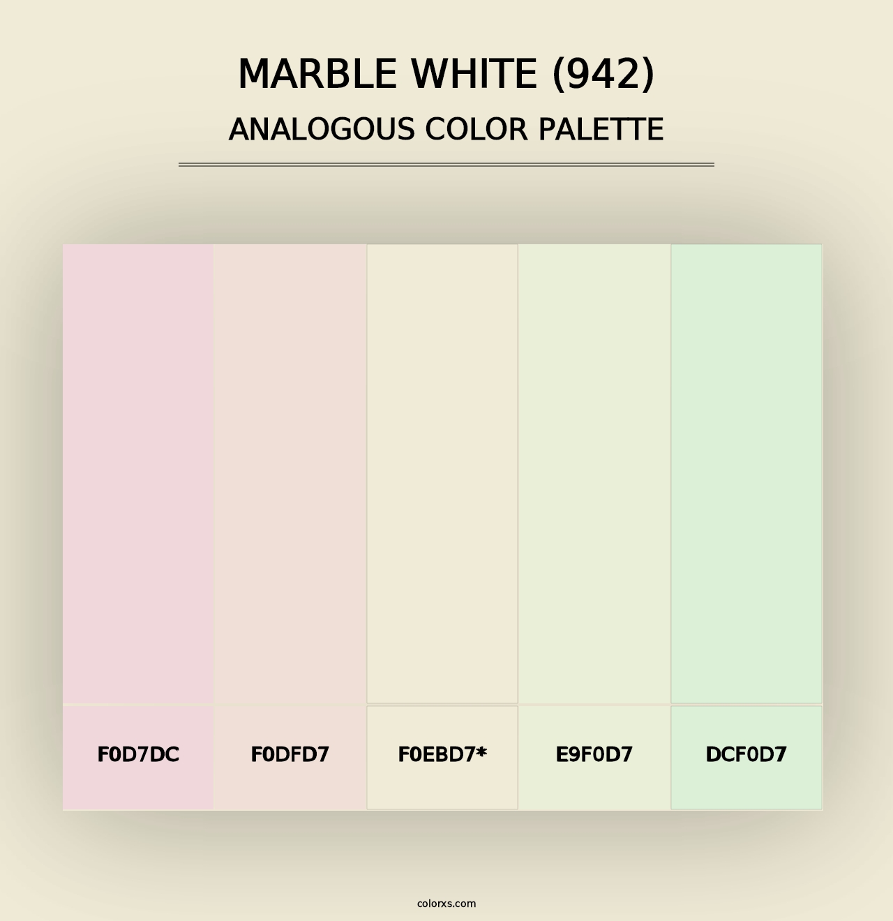 Marble White (942) - Analogous Color Palette