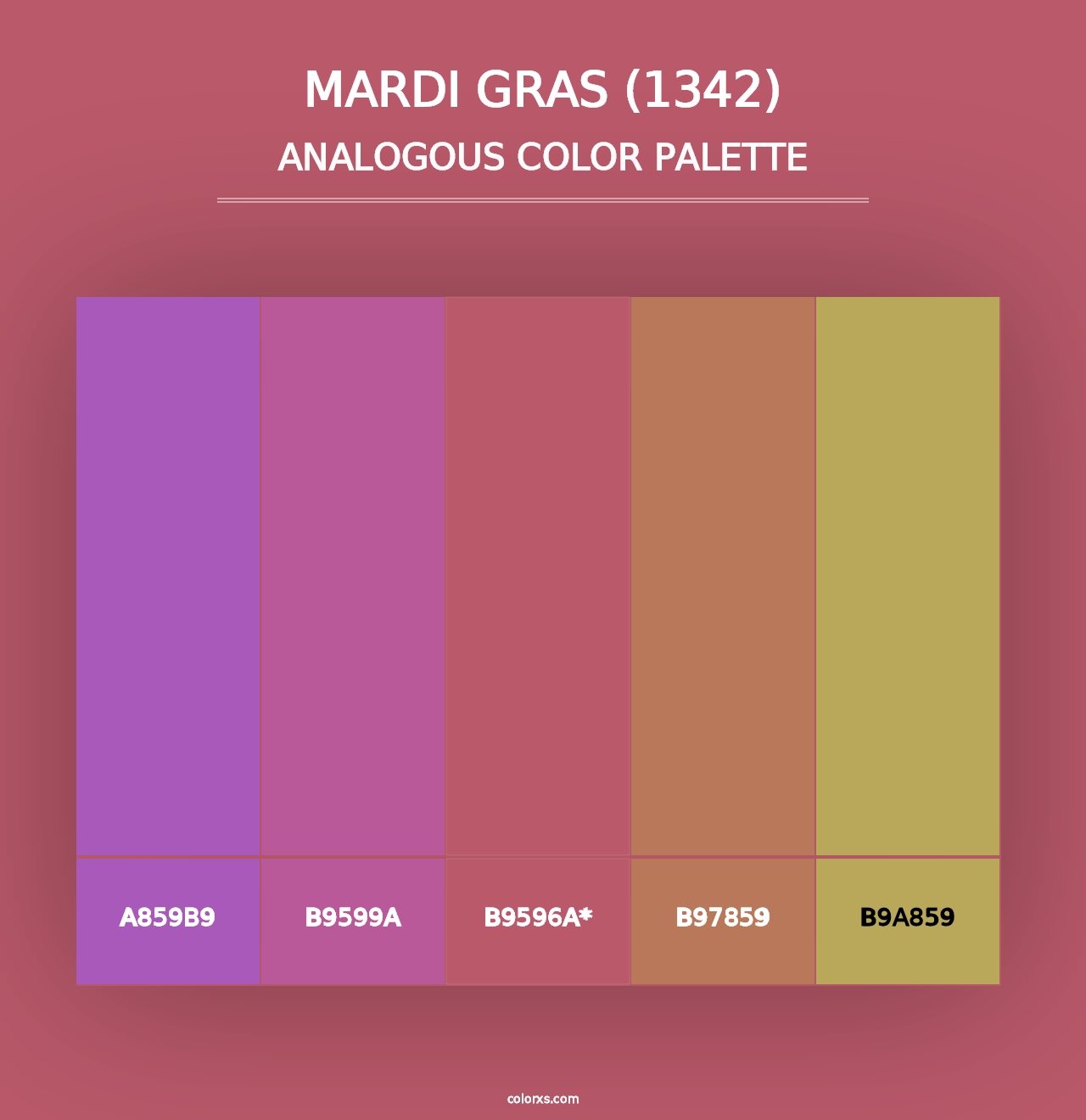 Mardi Gras (1342) - Analogous Color Palette