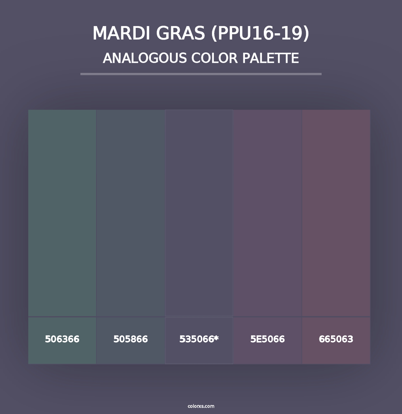 Mardi Gras (PPU16-19) - Analogous Color Palette