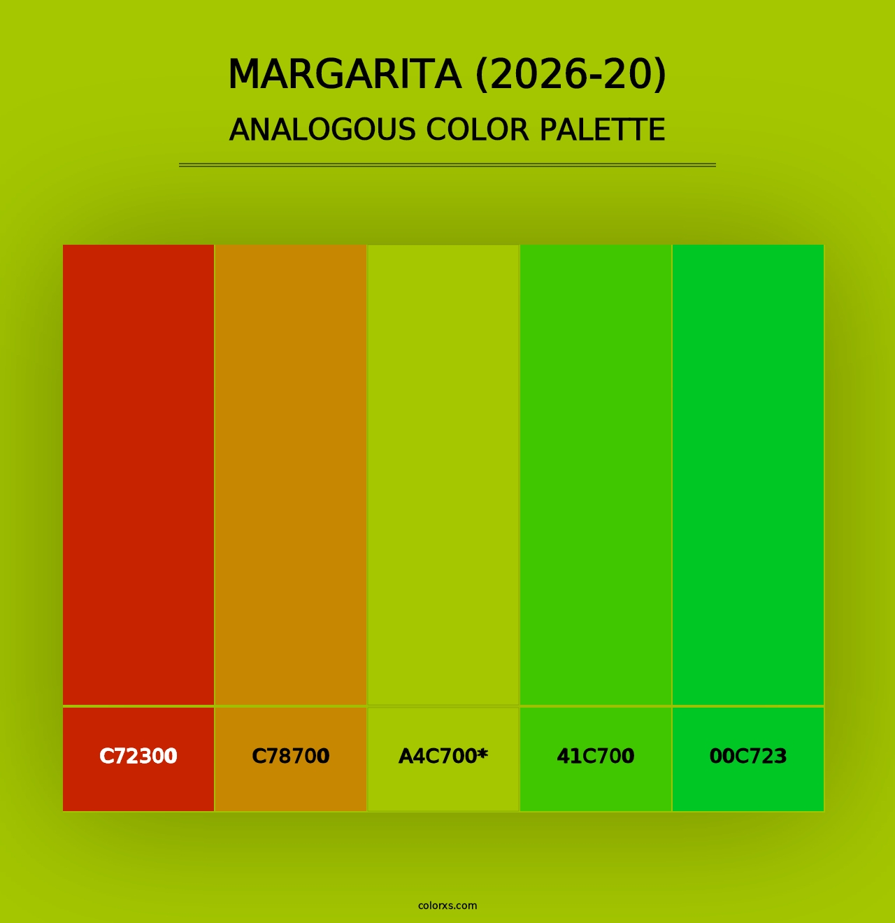 Margarita (2026-20) - Analogous Color Palette