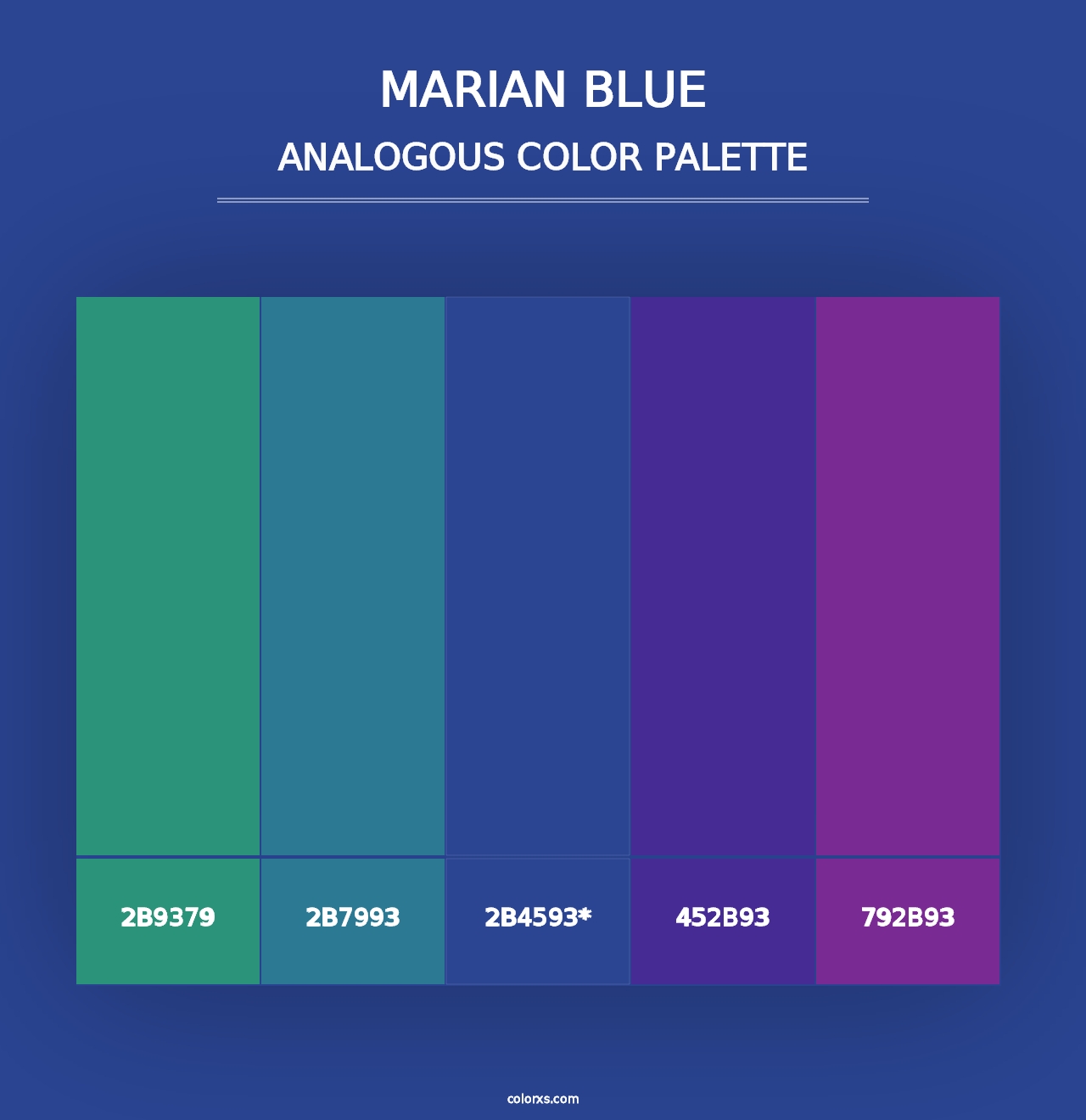 Marian Blue - Analogous Color Palette