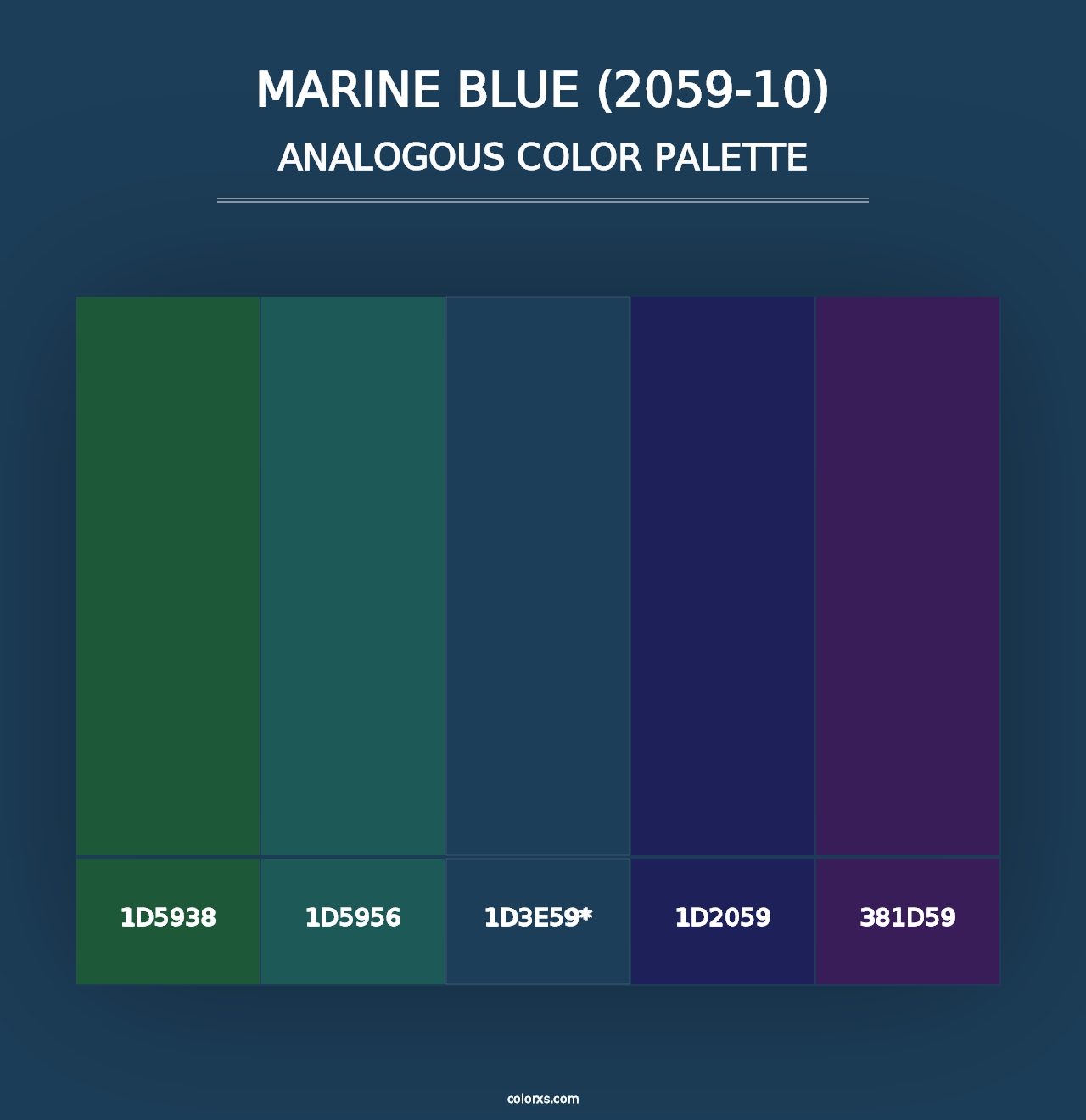 Marine Blue (2059-10) - Analogous Color Palette