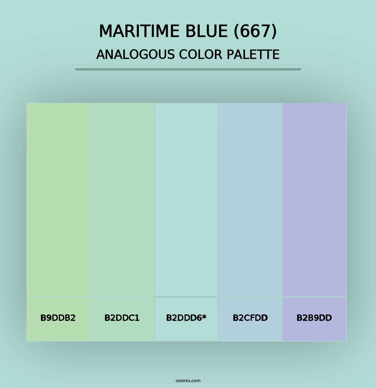 Maritime Blue (667) - Analogous Color Palette