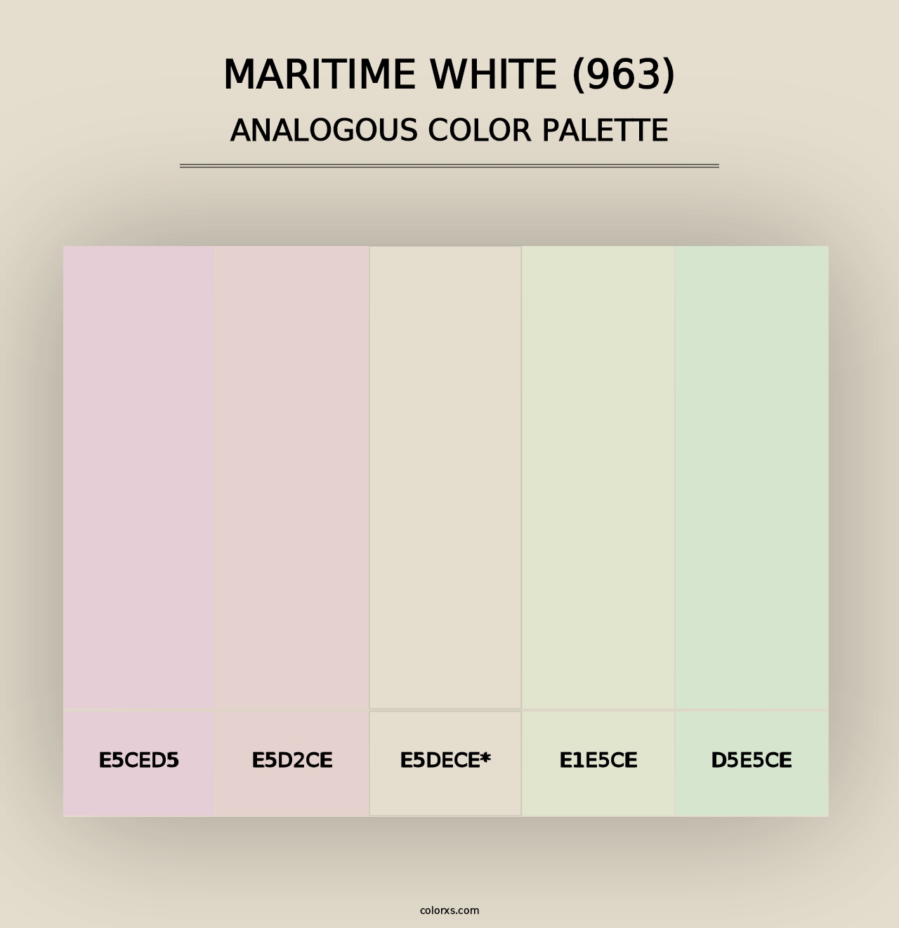 Maritime White (963) - Analogous Color Palette