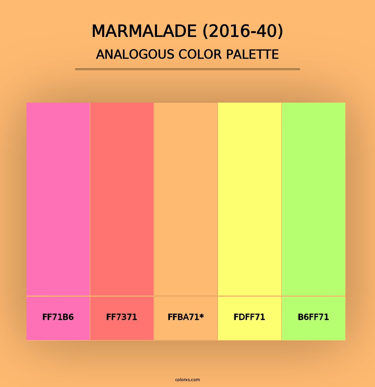 Marmalade (2016-40) - Analogous Color Palette