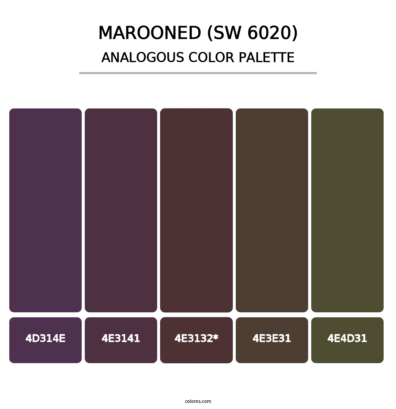 Marooned (SW 6020) - Analogous Color Palette