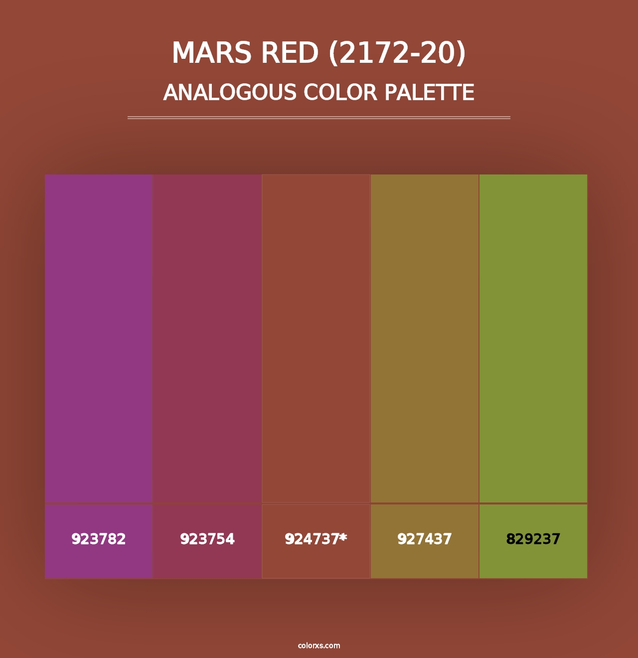 Mars Red (2172-20) - Analogous Color Palette