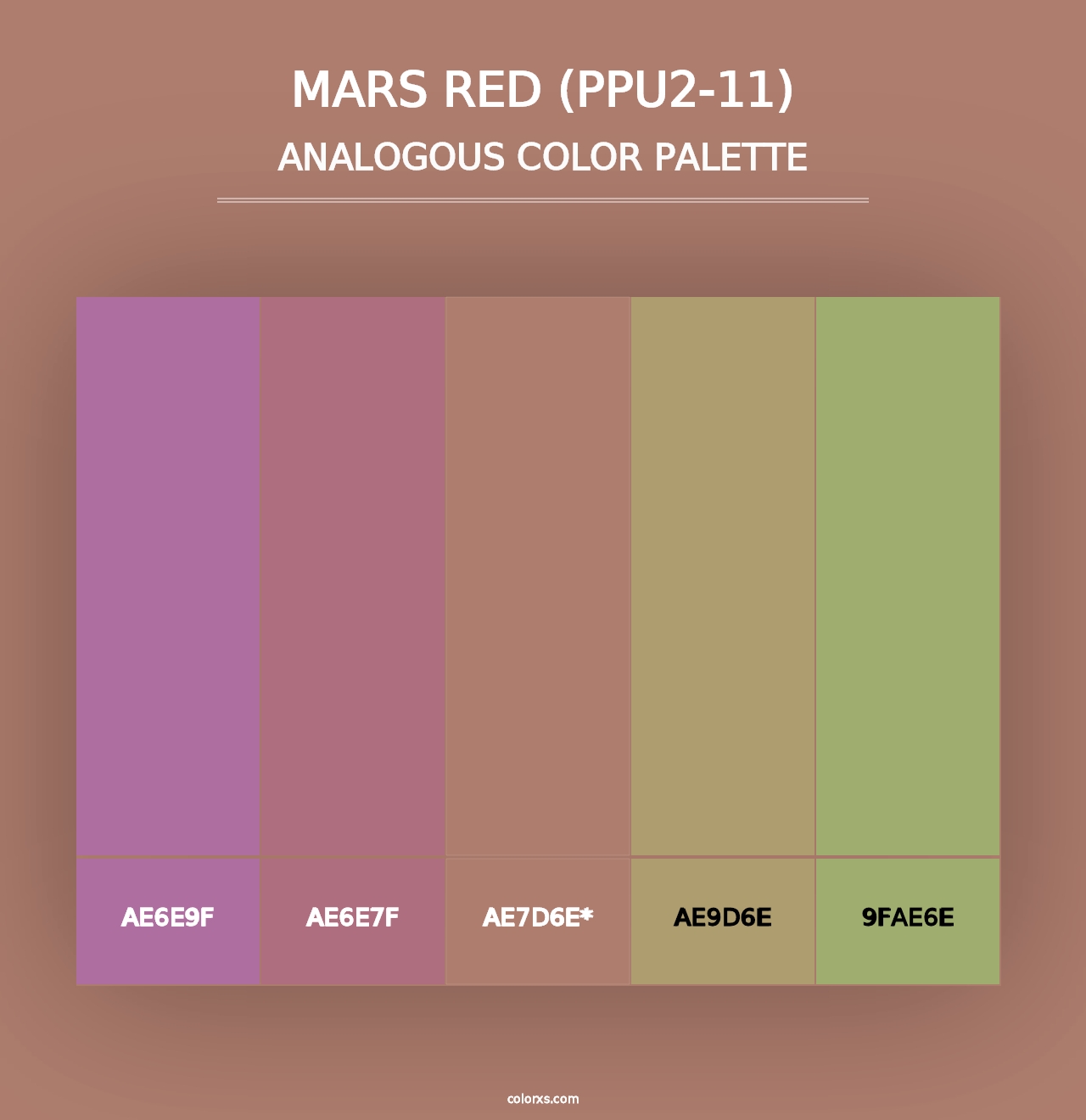 Mars Red (PPU2-11) - Analogous Color Palette