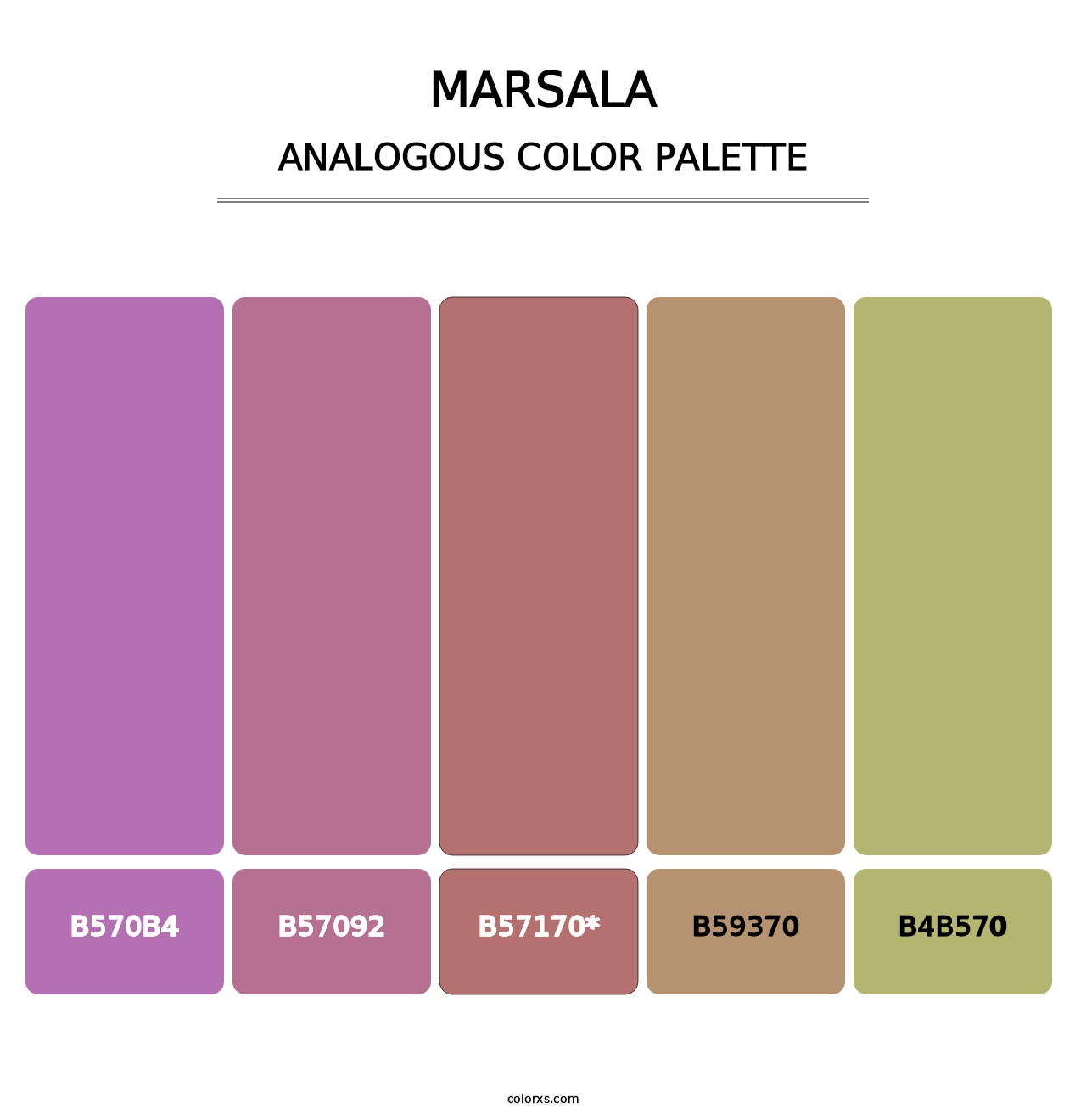 Marsala - Analogous Color Palette