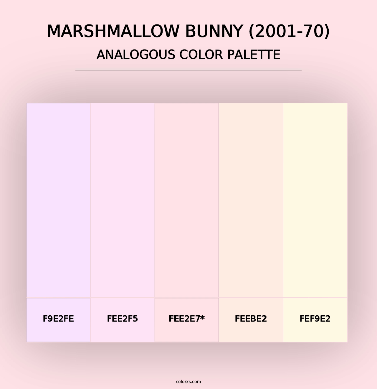 Marshmallow Bunny (2001-70) - Analogous Color Palette