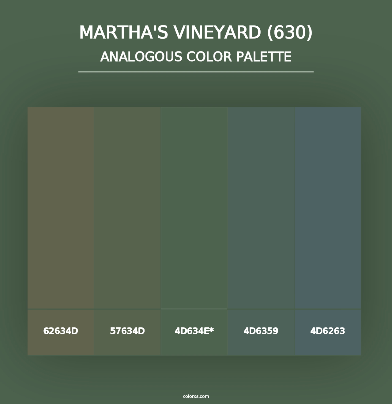 Martha's Vineyard (630) - Analogous Color Palette