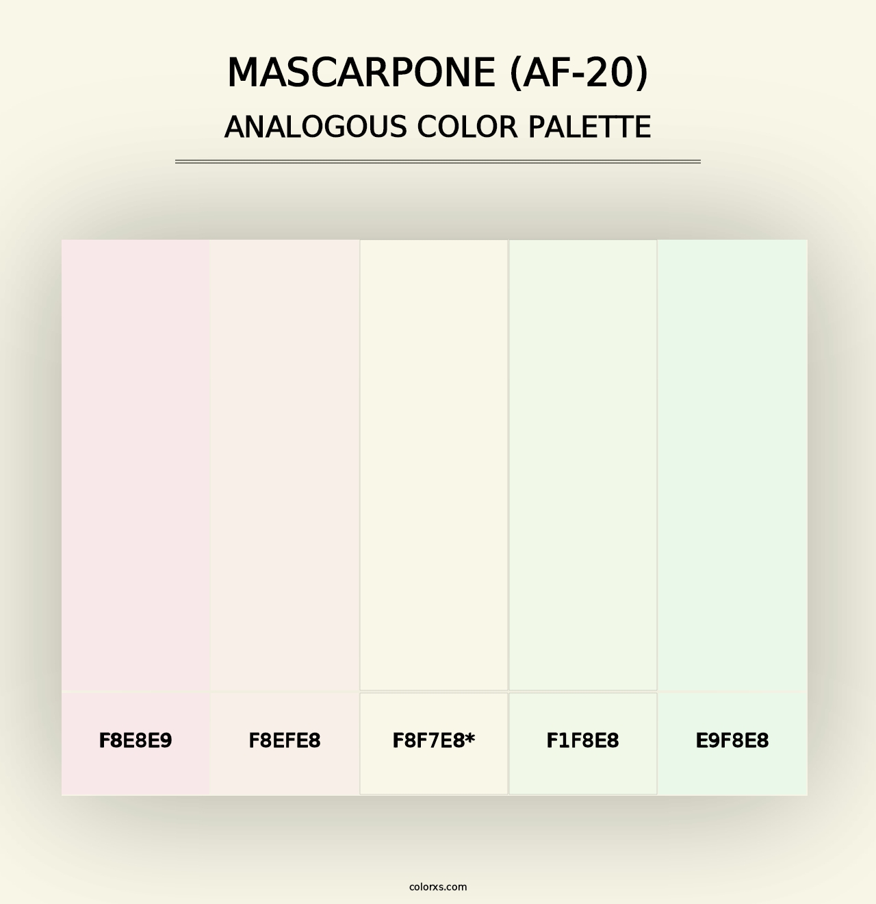 Mascarpone (AF-20) - Analogous Color Palette