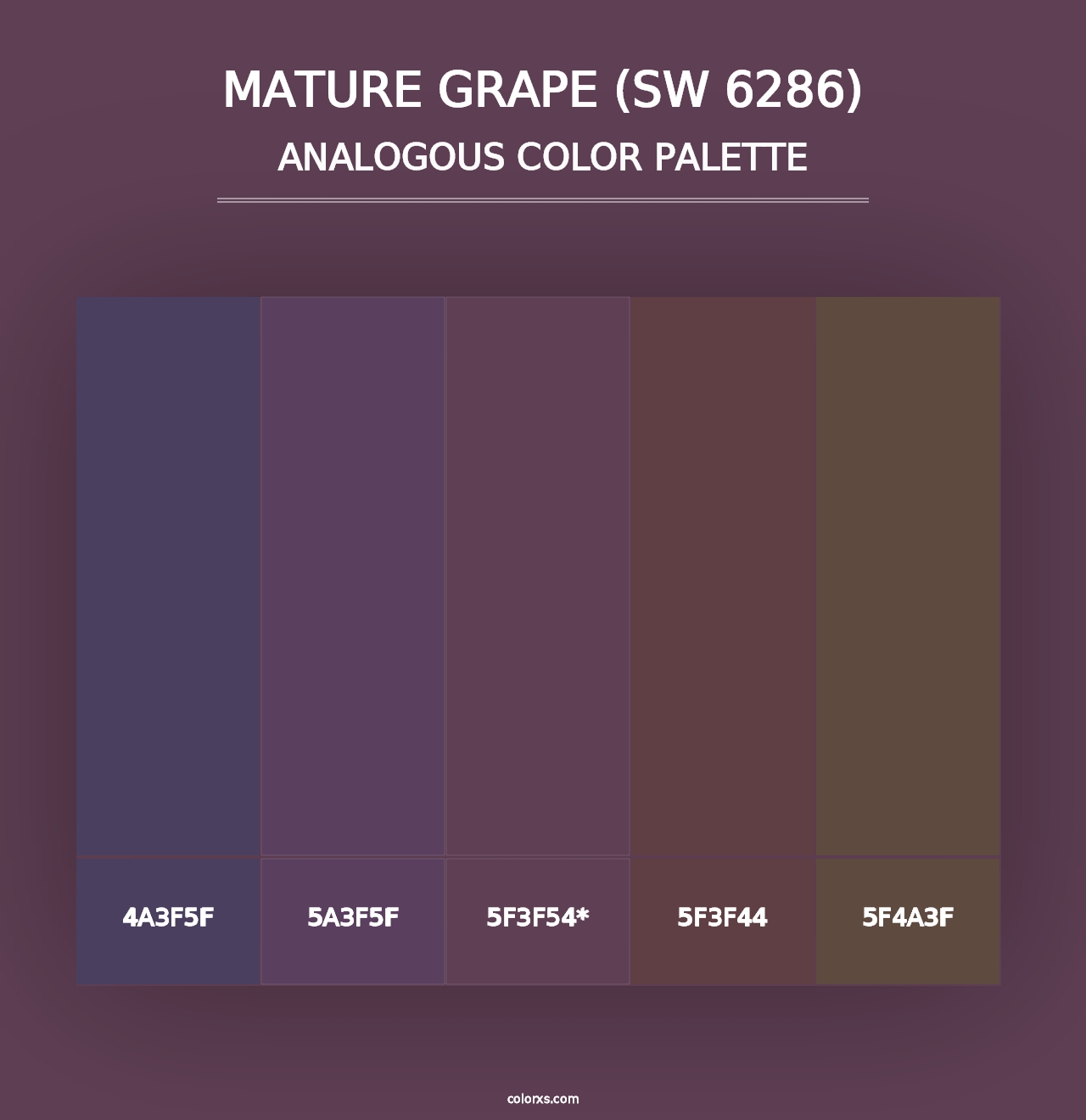 Mature Grape (SW 6286) - Analogous Color Palette