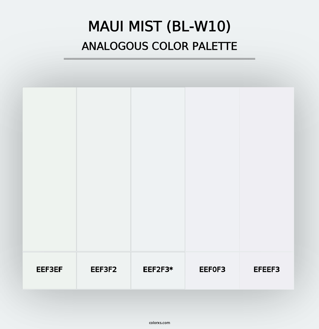 Maui Mist (BL-W10) - Analogous Color Palette